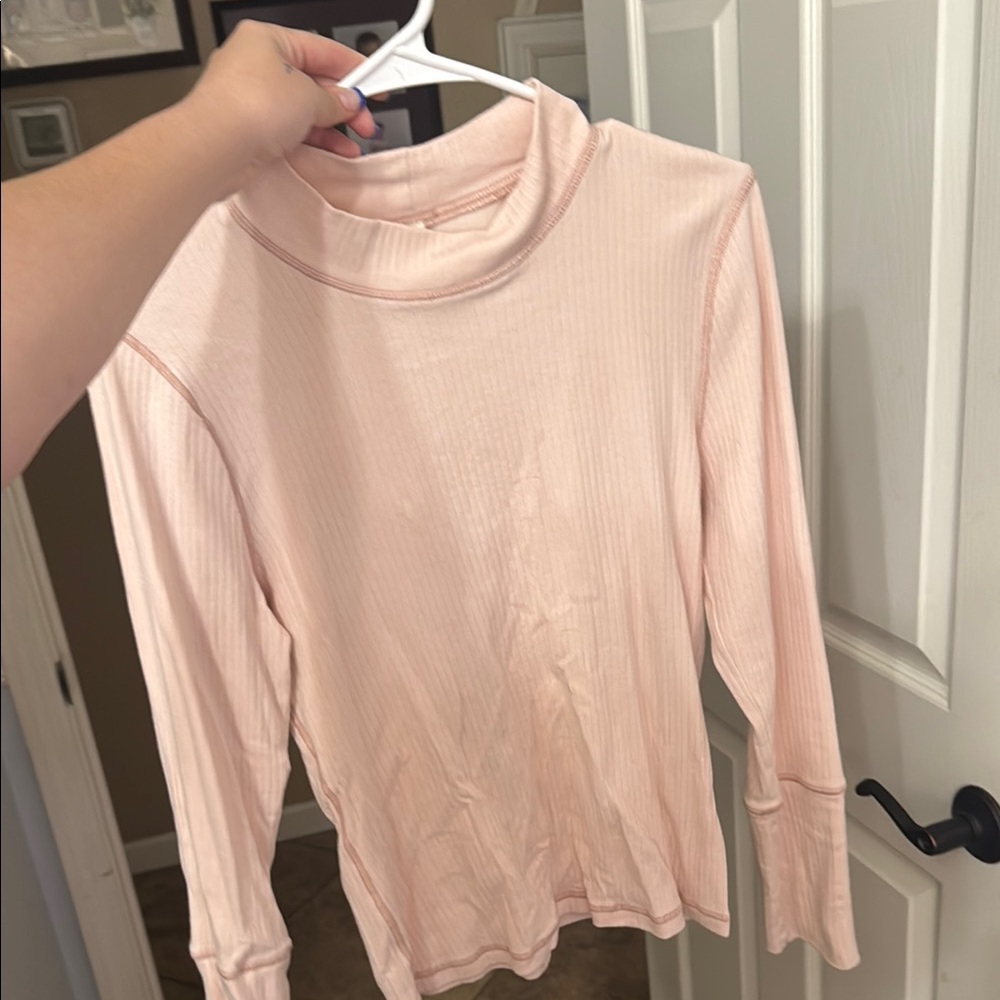 Light Pink Turtleneck Top